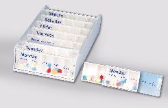 Anabox Weekly White Pill Organiser